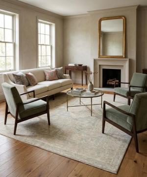 Taupe Floral Oushak Peshawar 8X10 Pakistan Oriental Rug