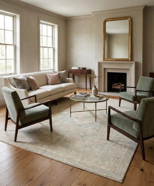 Taupe Floral Oushak Peshawar 8X10 Pakistan Oriental Rug