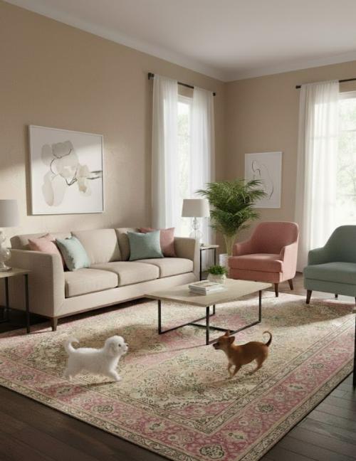 Semi Antique Muted Floral 10X13 Distressed Vintage Oriental Rug