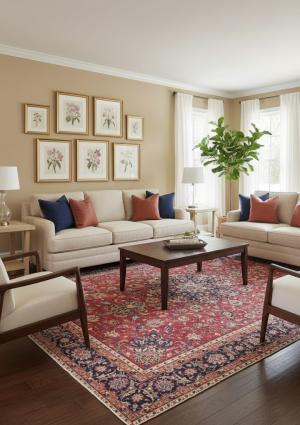 9'9 X 12'11 Hand Knotted Floral Antique Oriental Wool Rug