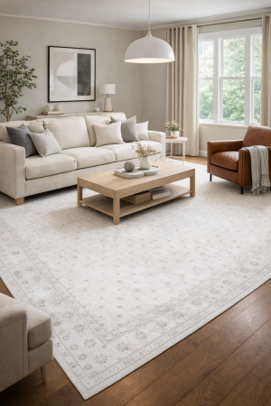 Antique Muted Floral 7'5X10'6 Distressed Vintage Oriental Rug