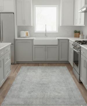 Antique Muted Beige Floral 4X6 Distressed Vintage Oriental Rug