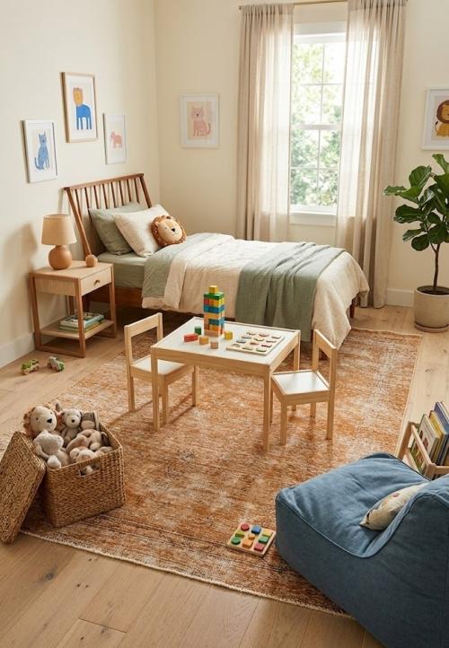 Orange Antique Overdyed Traditional 5'4X'8'5 Distressed Vintage Oriental Rug