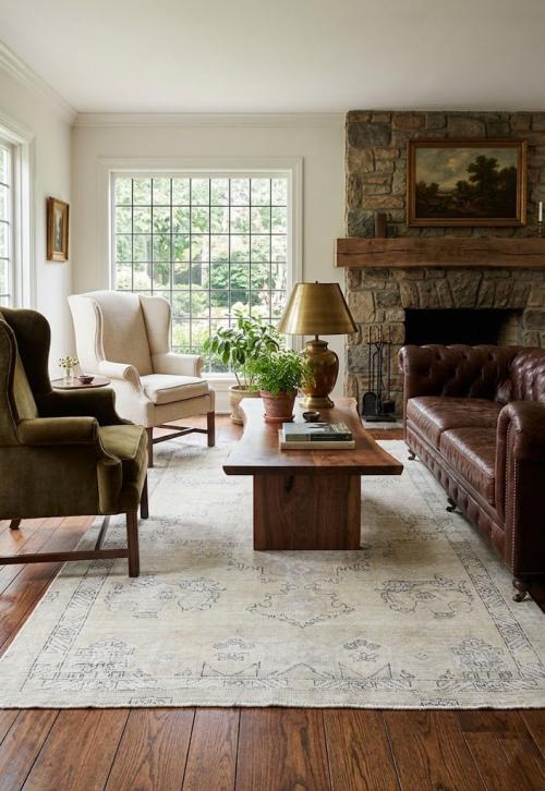 Antique Floral Traditional 5'7X8 Distressed Vintage Oriental Rug