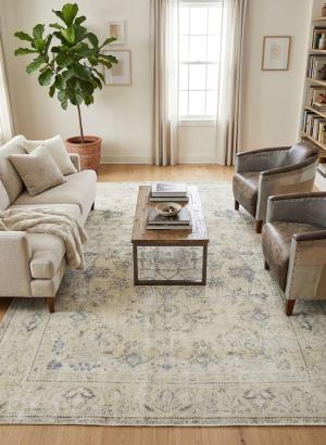 Antique Floral Traditional 6'8X9'3 Distressed Vintage Oriental Rug