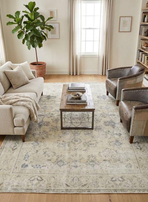 Antique Floral Traditional 6'8X9'3 Distressed Vintage Oriental Rug