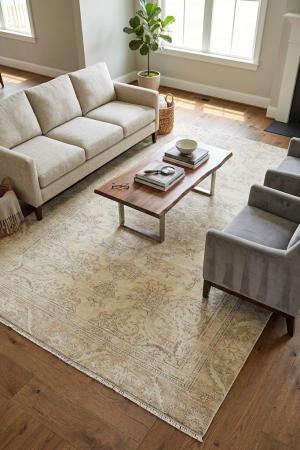 Antique Floral Traditional 5'7X8'8 Distressed Vintage Oriental Rug
