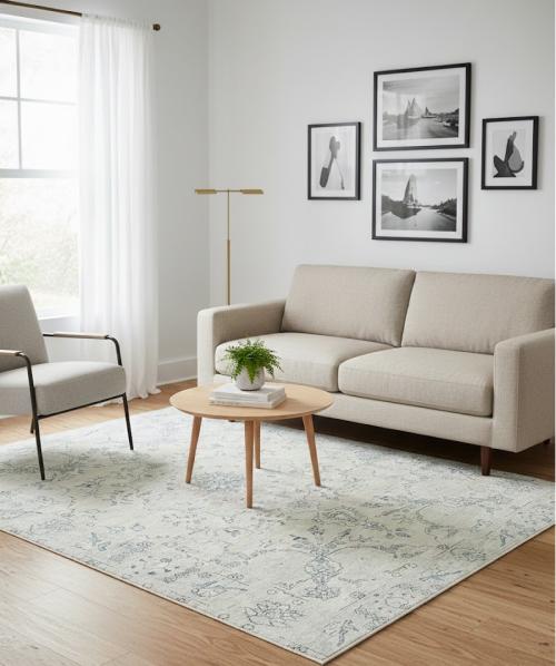 Antique Floral Traditional 6'5X9'2 Distressed Vintage Oriental Rug