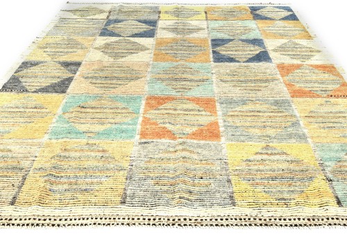 Multicolored Tribal Modern 8X10 Moroccan Style Oriental Rug