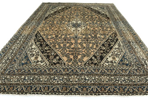 Light Peach Semi Antique Tribal 8'4X11'2 Vintage Oriental Rug
