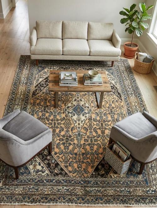 Light Peach Semi Antique Tribal 8'4X11'2 Vintage Oriental Rug