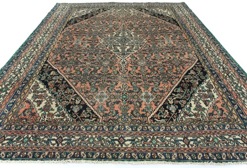 Semi Antique Peach Orange Tribal 8X11 Vintage Oriental Rug
