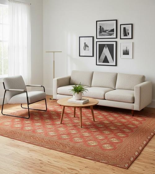 Semi Antique Scarlet Red Tribal 8'5X10'7 Vintage Oriental Rug