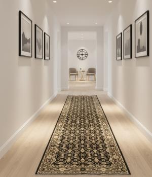 Semi Antique Dark Brown Tribal 3X11 Distressed Vintage Oriental Runner Rug