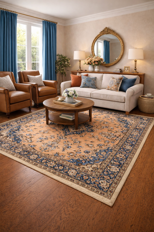 Semi Antique Floral Tribal 6'7X9'8 Vintage Oriental Rug