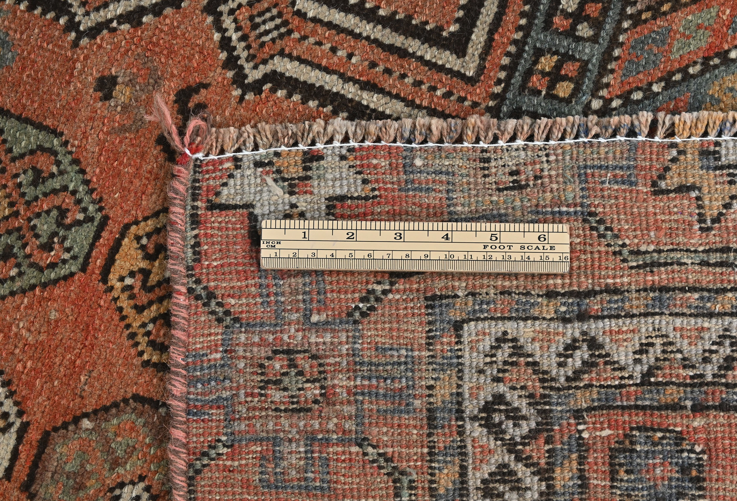 4'9x8'8 Hand Knotted Geometric Tribal Oriental Wool Rug - Image 11