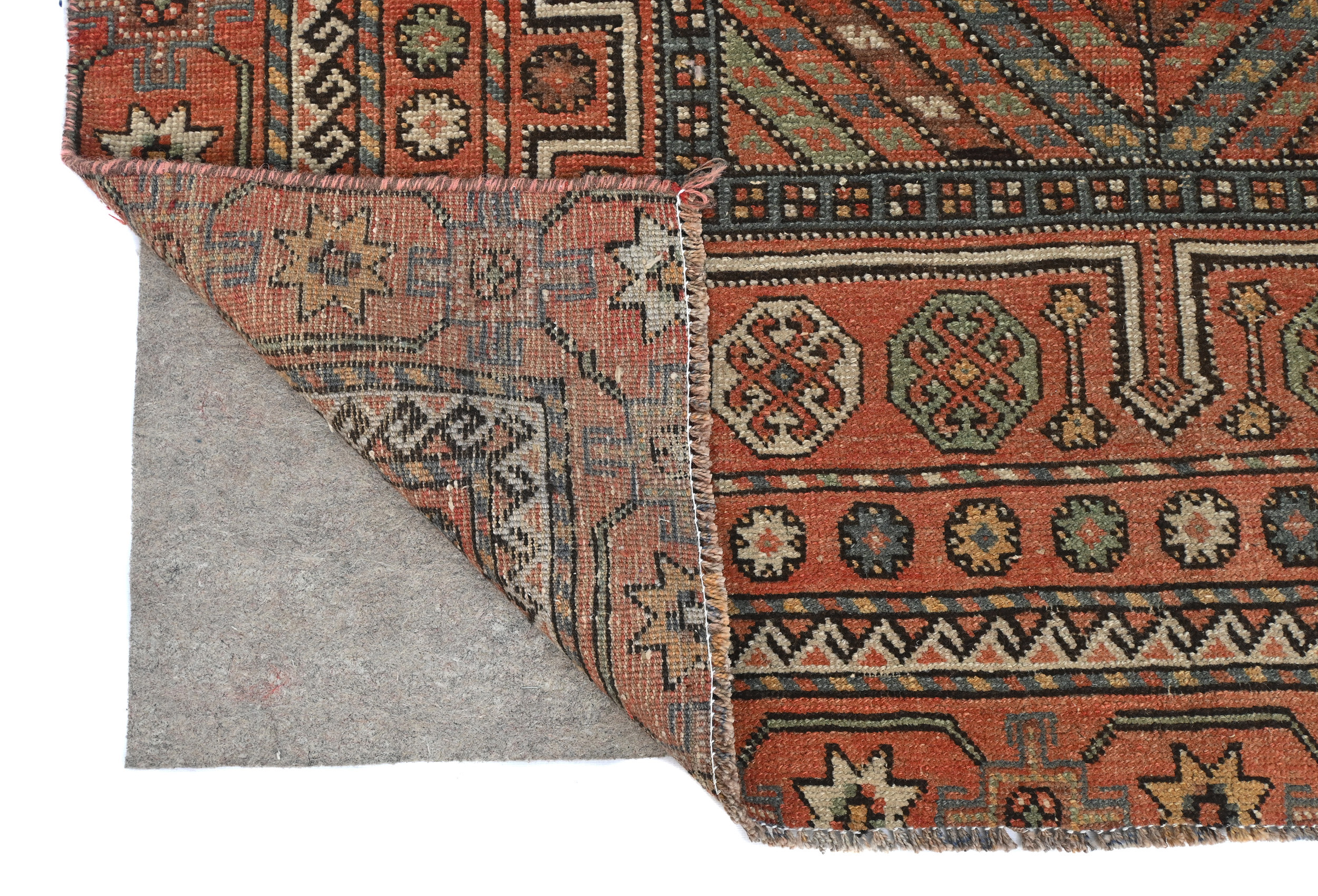 4'9x8'8 Hand Knotted Geometric Tribal Oriental Wool Rug - Image 12