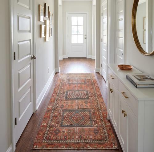 4'9x8'8 Hand Knotted Geometric Tribal Oriental Wool Rug