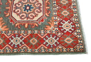 Gray Tribal Geometric 2X5'5 Kazak Pakistan Oriental Runner Rug
