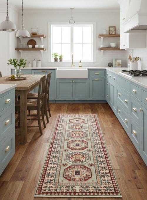 Greige Tribal Geometric 2X6 Kazak Pakistan Oriental Runner Rug