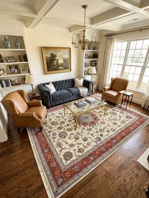 Vintage Beige Classic 10' x 13' Kashmar Persian Rug