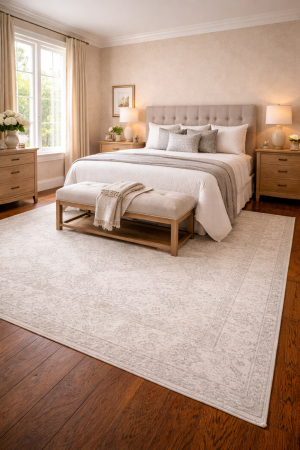 6'4 X 9'4 Hand Knotted Floral Antique Oriental Wool Rug