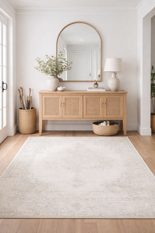 6'0 X 9'3 Hand Knotted Floral Antique Oriental Wool Rug