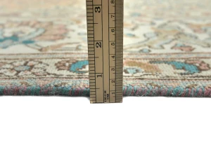 Semi Antique Muted Colors Floral 10X12'5 Distressed Vintage Oriental Rug