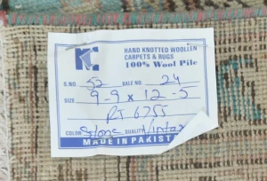 Semi Antique Muted Colors Floral 10X12'5 Distressed Vintage Oriental Rug