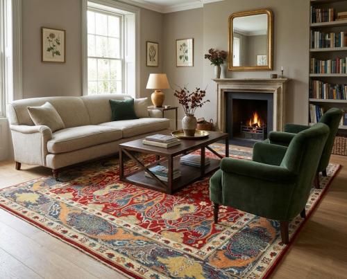 Red Floral 8X10 Oushak Chobi Oriental Rug