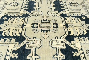 Greige Geometric Tribal 8X10 Heriz Serapi Pakistan Rug