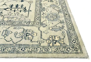 Greige Geometric Tribal 8X10 Heriz Serapi Pakistan Rug