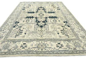 Greige Geometric Tribal 8X10 Heriz Serapi Pakistan Rug