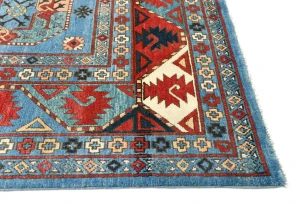 Blue Tribal Geometric 8X10 Turkoman Pakistan Rug