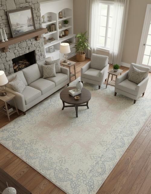 9'7 x 12'8 Hand Knotted Floral Antique Oriental Wool Rug