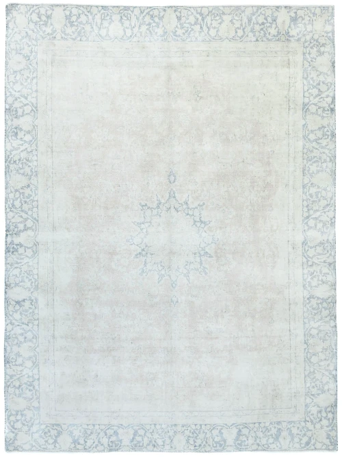 Muted Floral 9X12 Distressed Vintage Oriental Rug