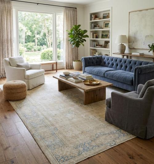 9'10 x 13'2 Hand Knotted Floral Antique Oriental Area Rug