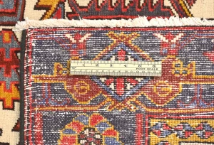 Semi Antique Red Floral 8x10 Heriz Persian Rug