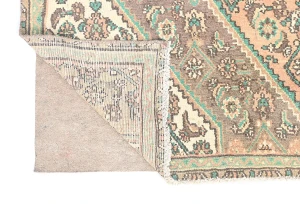 Muted Light Salmon Antique Floral 7X10 Distressed Oriental Rug