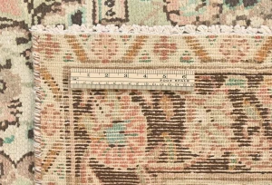 Semi Antique Muted Floral 7X10 Distressed Vintage Oriental Rug