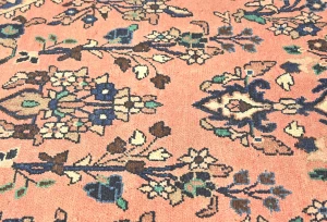 Semi Antique Muted Floral 6X9 Distressed Vintage Oriental Rug