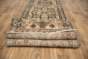 2'9 x 10'5 Hand Knotted Floral Vintage Oriental Runner Rug