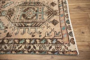 2'9 x 10'5 Hand Knotted Floral Vintage Oriental Runner Rug