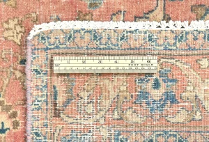 Antique Muted Coral Red Floral 5X8 Distressed Vintage Oriental Rug