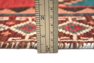 Semi-Antique Muted Colors Tribal 4X9 Distressed Oriental Runner Rug