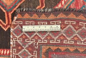 Semi-Antique Muted Colors Tribal 4X9 Distressed Oriental Runner Rug
