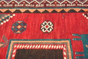 Semi-Antique Muted Colors Tribal 4X9 Distressed Oriental Runner Rug