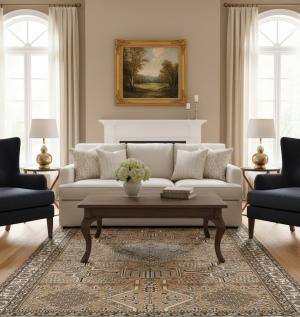 Semi Antique Muted Colors Tribal 6X10 Distressed Vintage Oriental Rug