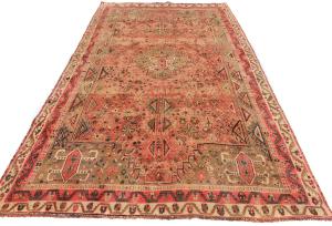 Semi Antique Red Tribal 5x8 Shiraz Persian Rug