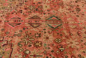 Semi Antique Red Tribal 5x8 Shiraz Persian Rug